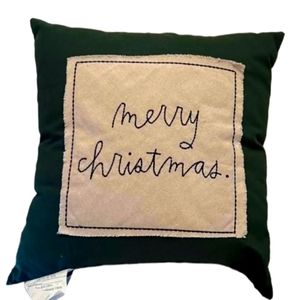 COPY - Rae Dunn green "merry Christmas" pillow NWT